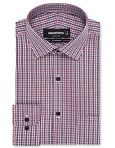 Check Navy Tailored Smart Fit Shirt FS1168SF-14.5