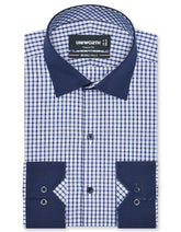 Check Navy Classic Fit Shirt FS1176RF-14.5