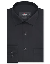 Plain Black Classic Fit Shirt FS1307-6RF-14.5