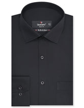 Plain Black Tailored Smart Fit Shirt FS1307-6SF-14.5