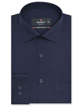 Plain Navy Tailored Smart Fit Shirt FS1314-9SF-14.5