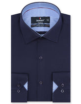 Check Navy Classic Fit Shirt FS1573-1RF-14.5