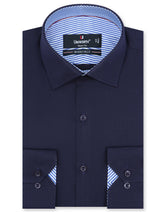 Check Navy Tailored Smart Fit Shirt FS1573-1SF-14.5