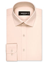 Beige Plain Tailored Smart Fit Shirt