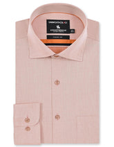 Plain L Brown Classic Fit Shirt FS2169-4RF-14.5
