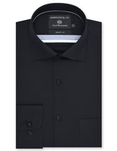 Plain Black Tailored Smart Fit Shirt FS2173-4SF-14.5