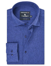 Navy Plain Classic Fit Linen Shirt