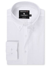 White Plain Tailored Smart Fit Linen Shirt
