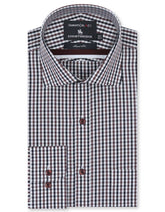 Check White/Brown Tailored Smart Fit Shirt FS2726-1SF-14.5