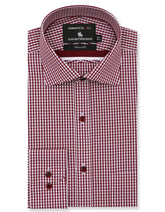 Check White/Maroon Tailored Smart Fit Shirt FS2728-1SF-14.5