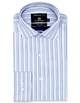 Stripe White/Blue Tailored Smart Fit Shirt FS2734SF-14.5