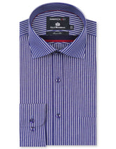 Stripe Navy Tailored Smart Fit Shirt FS2738SF-14.5