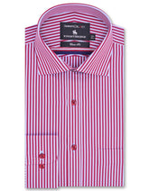 Stripe Maroon/Sky Classic Fit Shirt FS2744-1RF-14.5
