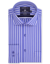 Stripe White/Sky Tailored Smart Fit Shirt FS2746-2SF-14.5