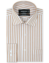 Stripe Mustard Tailored Smart Fit Shirt FS2746-3SF-14.5
