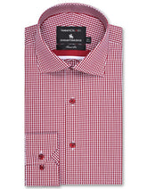Check White/Red Tailored Smart Fit Shirt FS2747-1SF-14.5
