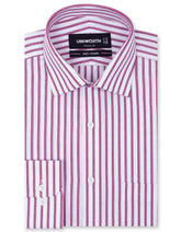 Stripe Maroon Classic Fit Shirt FS2747-2RF-14.5