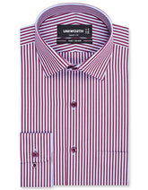 Stripe Maroon Tailored Smart Fit Shirt FS2759-1SF-14.5