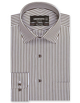 Stripe Brown Tailored Smart Fit Shirt FS2760-4SF-14.5