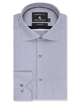 Stripe White/Grey Tailored Smart Fit Shirt FS2761SF-14.5