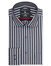 Stripe Charcoal Tailored Smart Fit Shirt FS2766SF-14.5