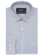 Stripe Brown Classic Fit Shirt FS2773-1RF-14.5