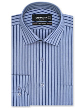 Stripe Grey Tailored Smart Fit Shirt FS2778-1SF-14.5