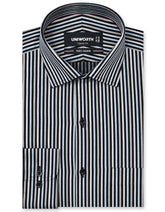 Stripe L Brown Classic Fit Shirt FS2793RF-14.5