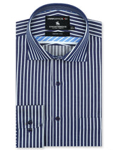 Stripe Navy Tailored Smart Fit Shirt FS2833SF-14.5