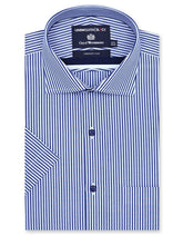 Stripe Navy Smart Fit Shirt FS2871SH-14.5
