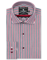Stripe Maroon Classic Fit Shirt FS2875RF-14.5
