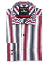 Stripe Maroon Tailored Smart Fit Shirt FS2875SF-14.5
