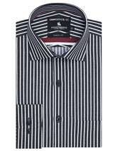 Stripe Black Classic Fit Shirt FS2882-1RF-14.5