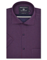 Stripe Maroon Classic Fit Shirt FS2888RH-14.5