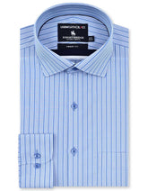 Stripe Blue Tailored Smart Fit Shirt FS2905-1SF-14.5