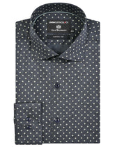 Printed D Grey Classic Fit Shirt FS849-1RF-14.5