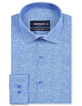 Printed M Blue Classic Fit Shirt FS861-1RF-14.5