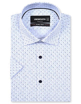 Printed Grey Classic Fit Shirt FS864RH-14.5