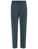 Green Plain Formal Trouser Tailored Smart Fit FT468S-30