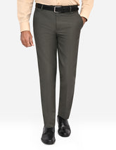D Olive Plain Classic Fit Formal Trouser