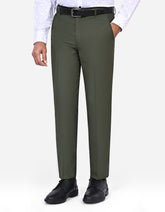 Olive Plain Formal Trouser Smart Fit FT521-1S-30