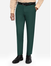 Green Plain Smart Fit Formal Trouser