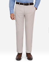 Stone Plain Smart Fit Cotton Trouser