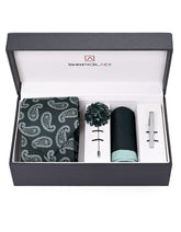 Black/Green Paisley Men Accessories Box
