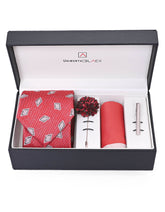 Red/White Texture Men Accessories Box