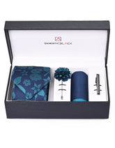 Teal/Blue Floral Men Accessories Box