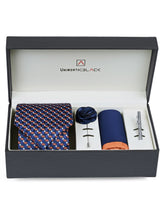Navy Geometric Men Accessories Box