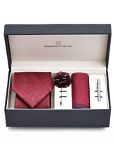 Burgundy Texture Men Accessories Box