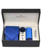 Royal Blue Textured Men Accessories Box