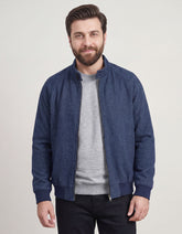 Blue Plain Wool Jacket